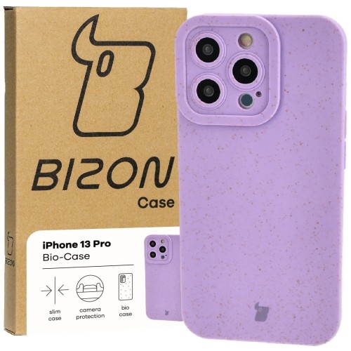 Image of Ekologiczne etui Bizon Bio-Case do iPhone 13 Pro, fioletowe