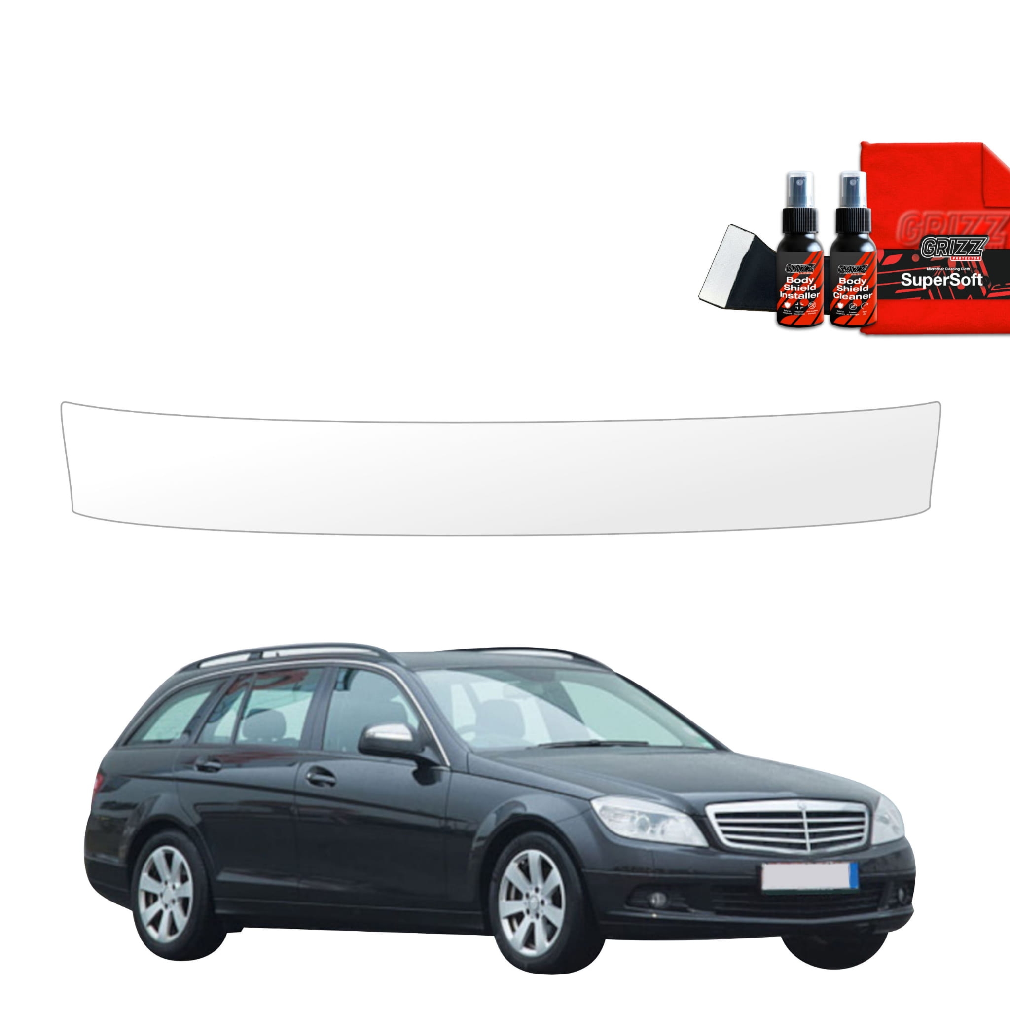 Folia ochronna na próg bagażnika Grizz Protector do Mercedes Benz C Klasa S204 Kombi (2007-2011)