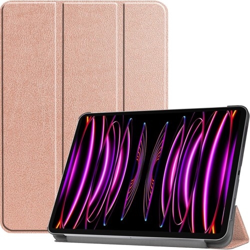 Image of Etui Bizon Case Tab Croc do Apple iPad Pro 12.9 2022/2021/2020/2018, różowozłote