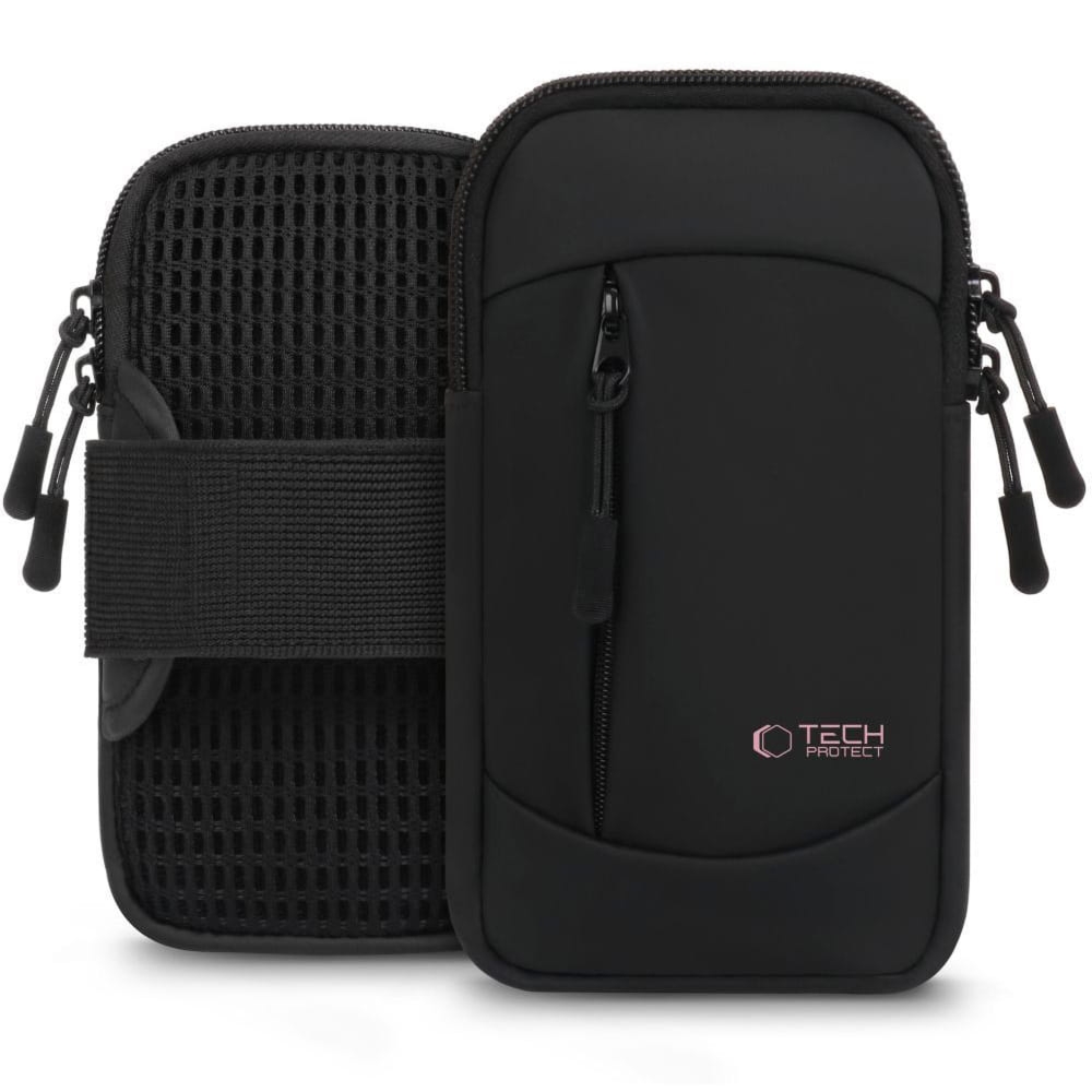 Opaska na ramię Tech-Protect M6 Universal Sport Armband, czarno-różowa