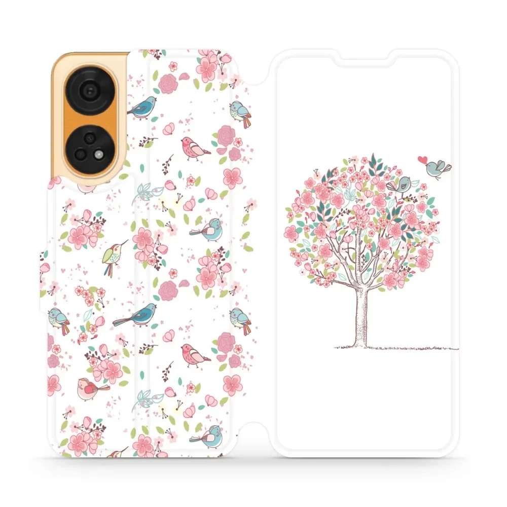 Etui z klapką do Oppo Reno8T 5G, Mobiwear Book, różowy gaj