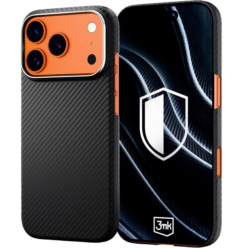 Etui aramidowe 3mk Hardy Aramid MagCase do MagSafe do iPhone 17 Pro, czarne