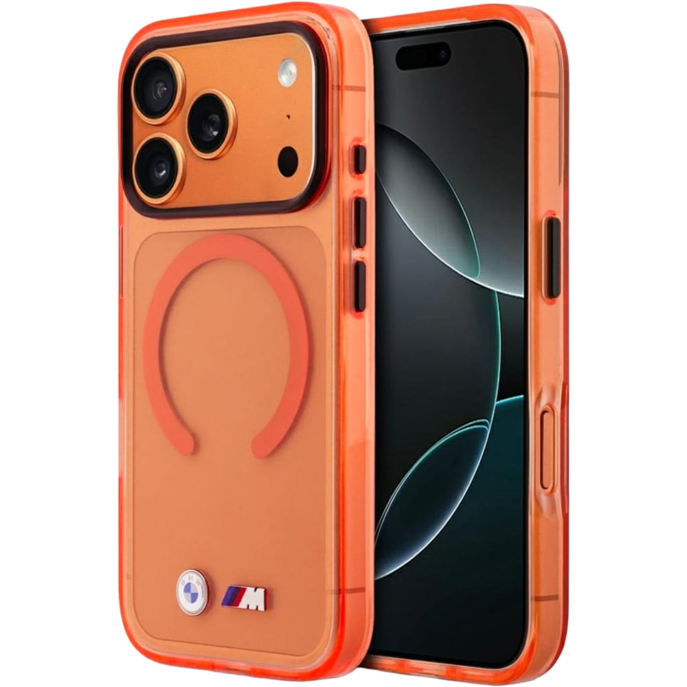 Etui BMW IML Print do iPhone 17 Pro do MagSafe, pomarańczowe