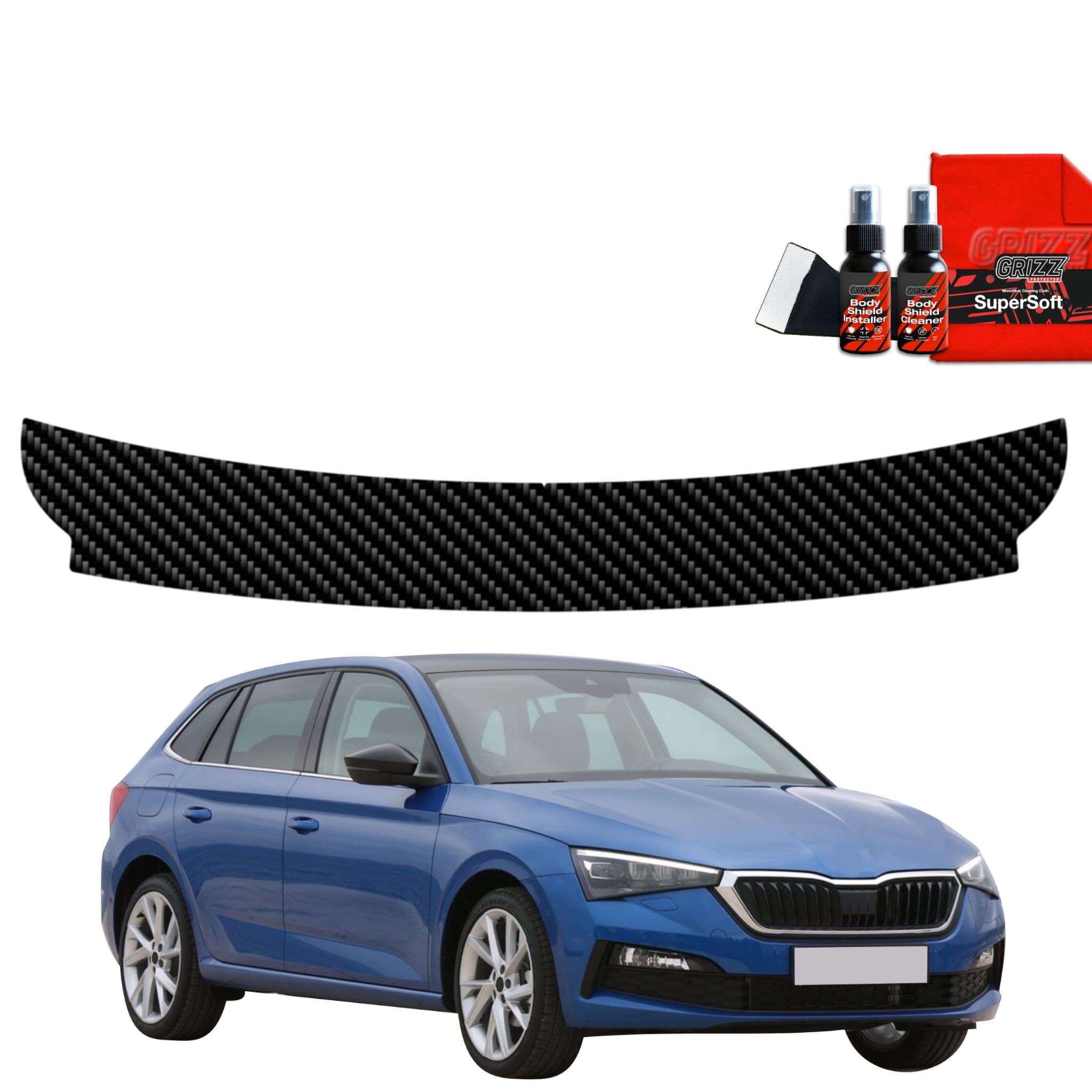 Folia karbonowa Grizz Protector na próg bagażnika do Skoda Scala (2019-2023)