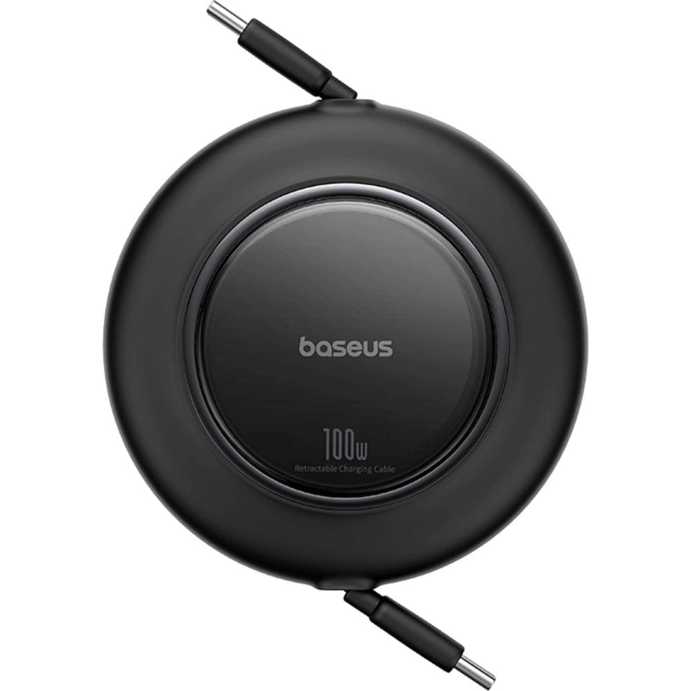 Kabel zwijany Baseus Free2Pull USB-C do USB-C, 100W PD, 2 m, czarny