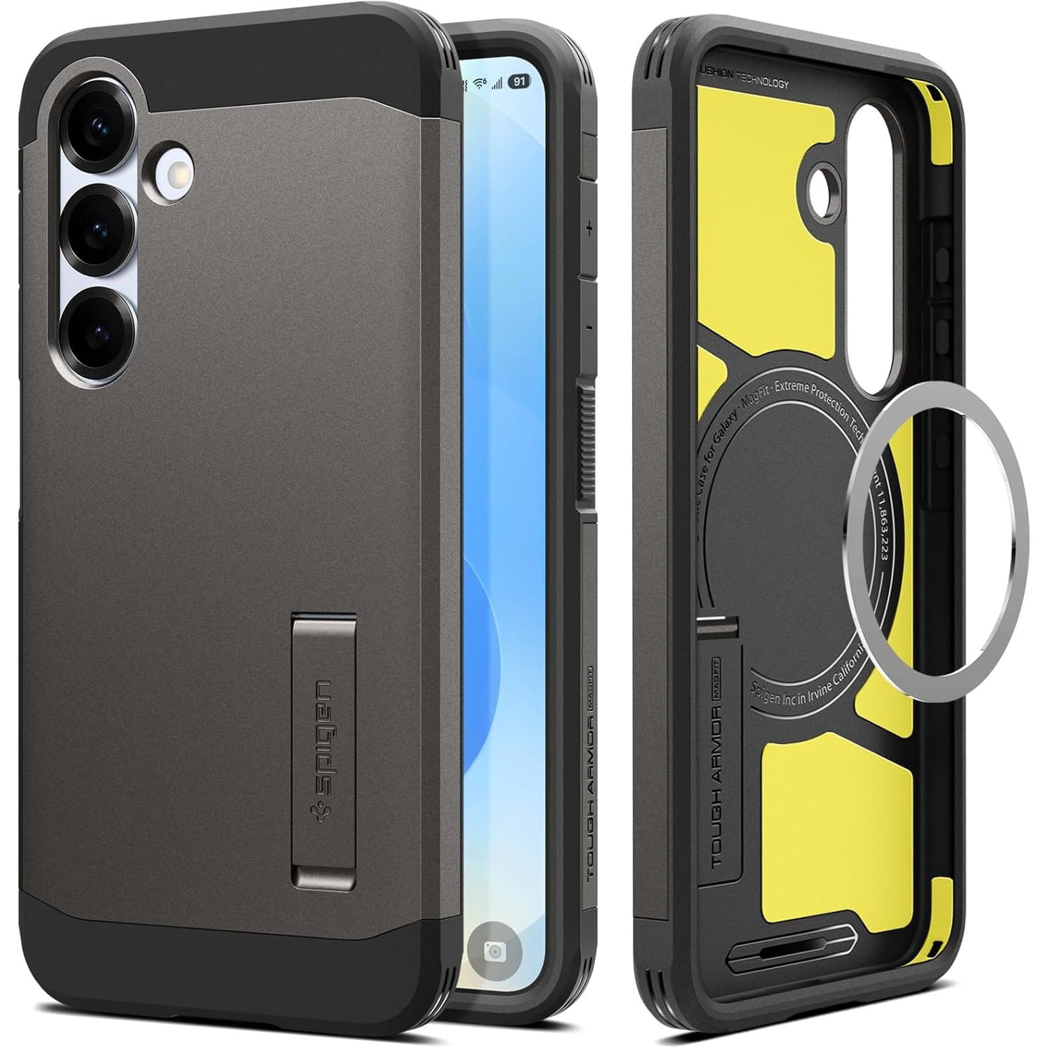 Image of Etui Spigen Tough Armor Mag do MagSafe do Galaxy S25 Plus, stalowe