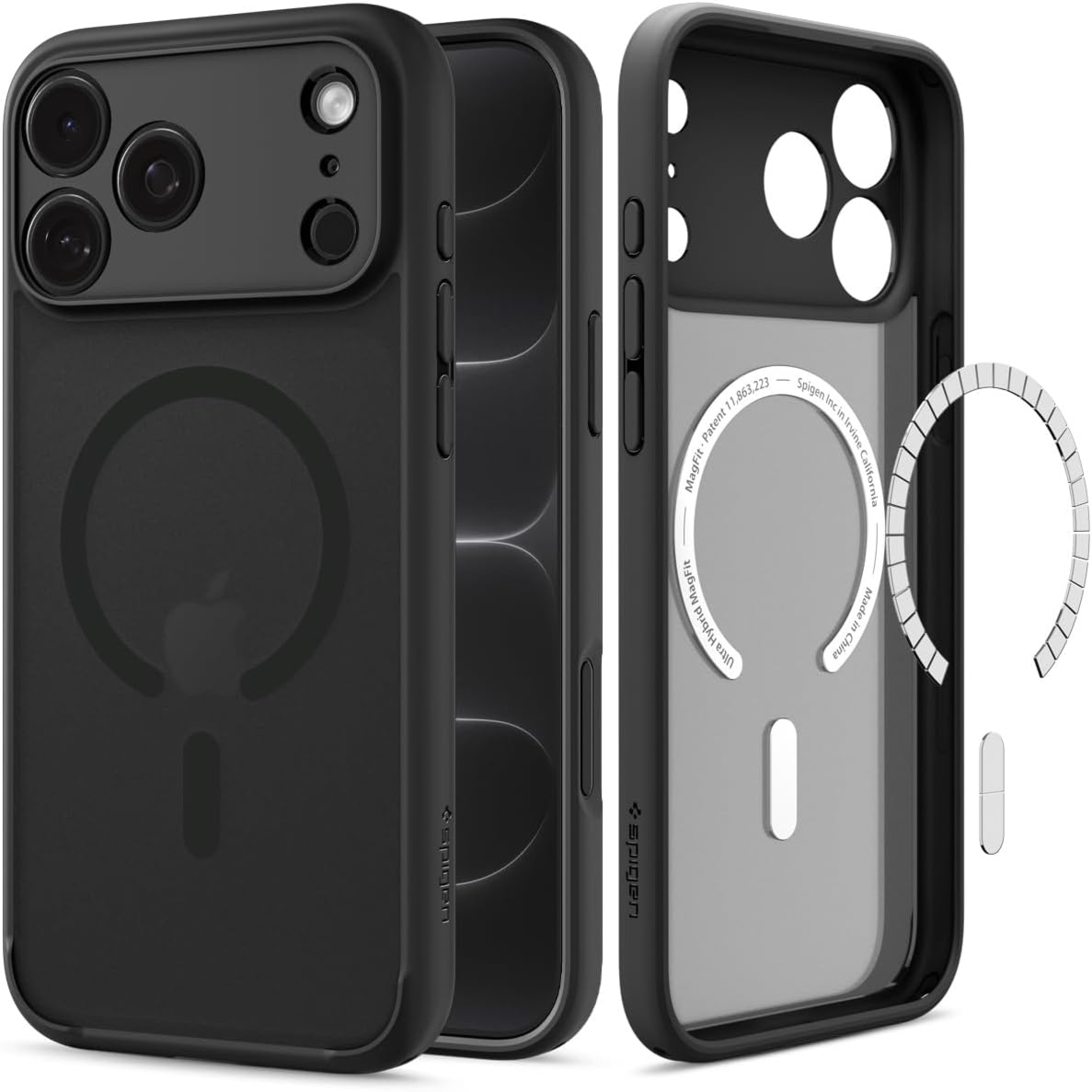 OUTLET: Etui Spigen Ultra Hybrid Mag do MagSafe do iPhone 18 Pro Max, półprzezroczysto-czarne