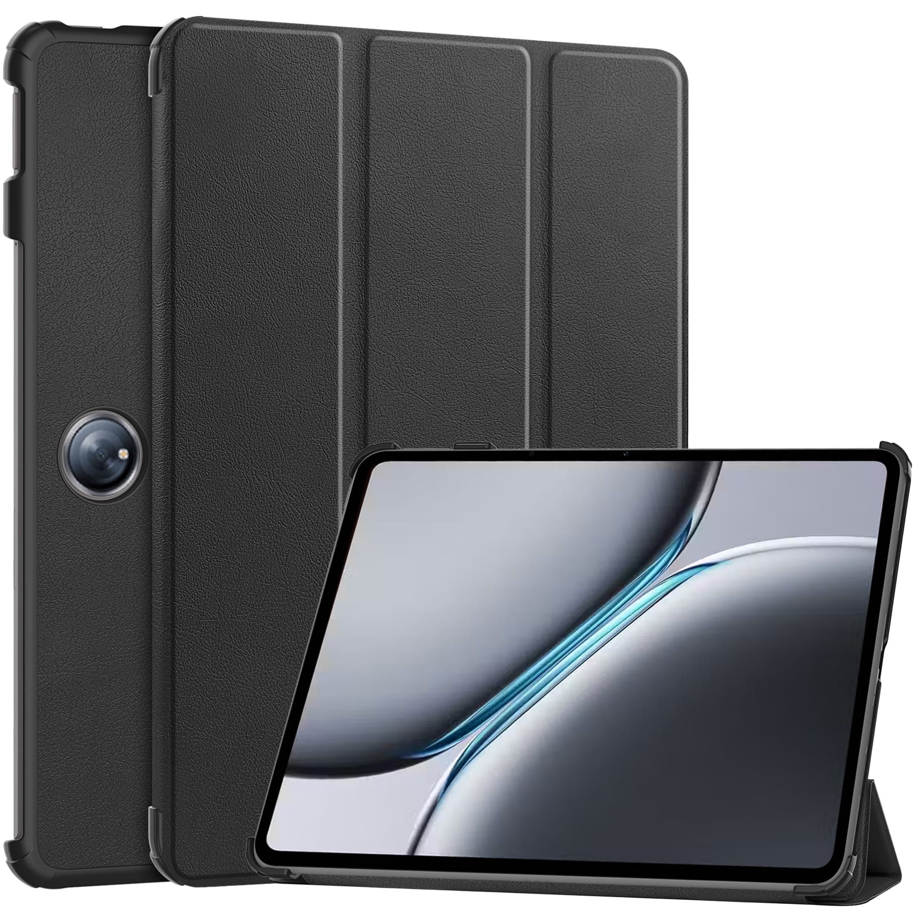 Image of Etui z klapką Bizon Case Tab Croc do OnePlus Pad 2 / Pad Pro, czarne
