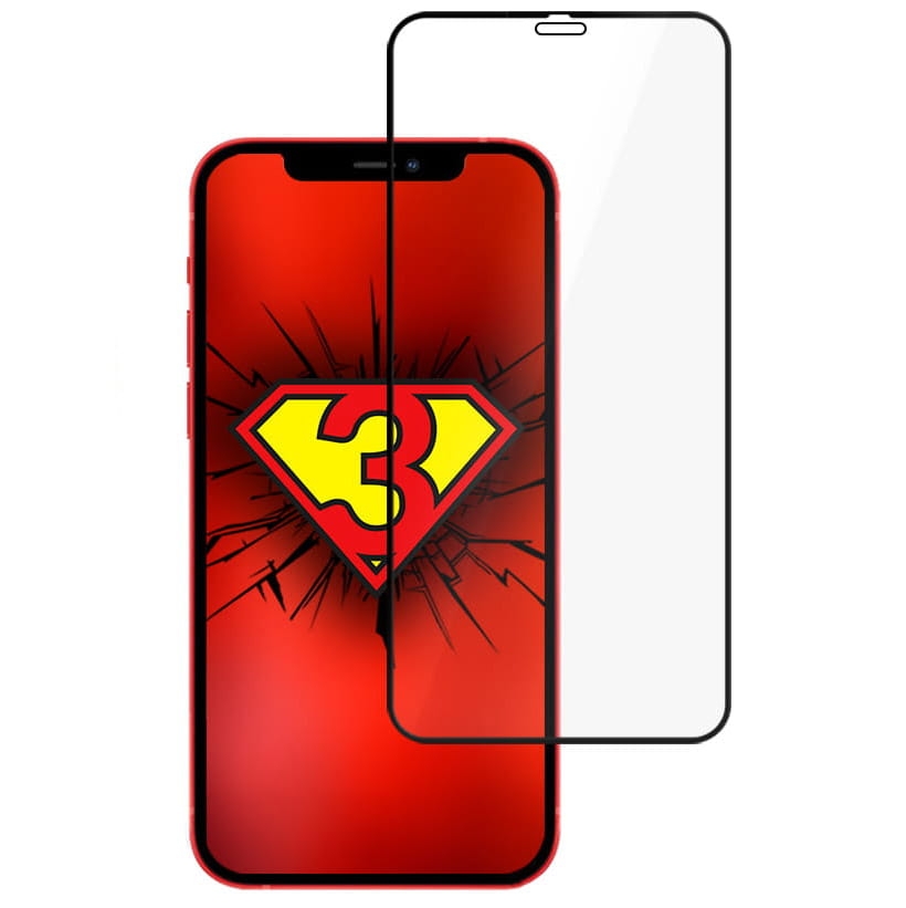 Image of Szkło ochronne kompozytowe 3mk NeoGlass iPhone 12 Mini, czarne