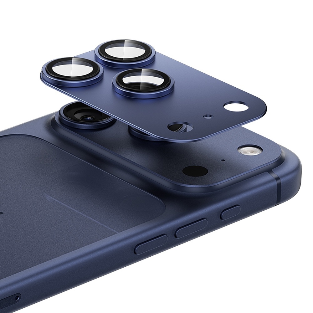 Szkło na aparat Benks Glass Warrior Metal Integrated Lens Protector do iPhone 17 Pro Max (3 szt.), niebieskie