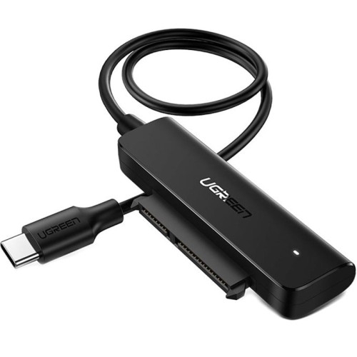 Image of Adapter / przejściówka Ugreen USB-C do dysku SATA 2.5'', SSD, HDD, 5 Gbps, 50 cm, czarny