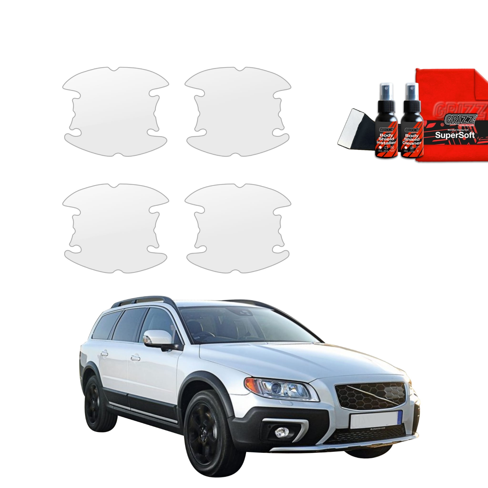 4w1 Folia ochronna pod klamki Grizz Protector do Volvo XC70 3 Kombi 5D (2013-2016)
