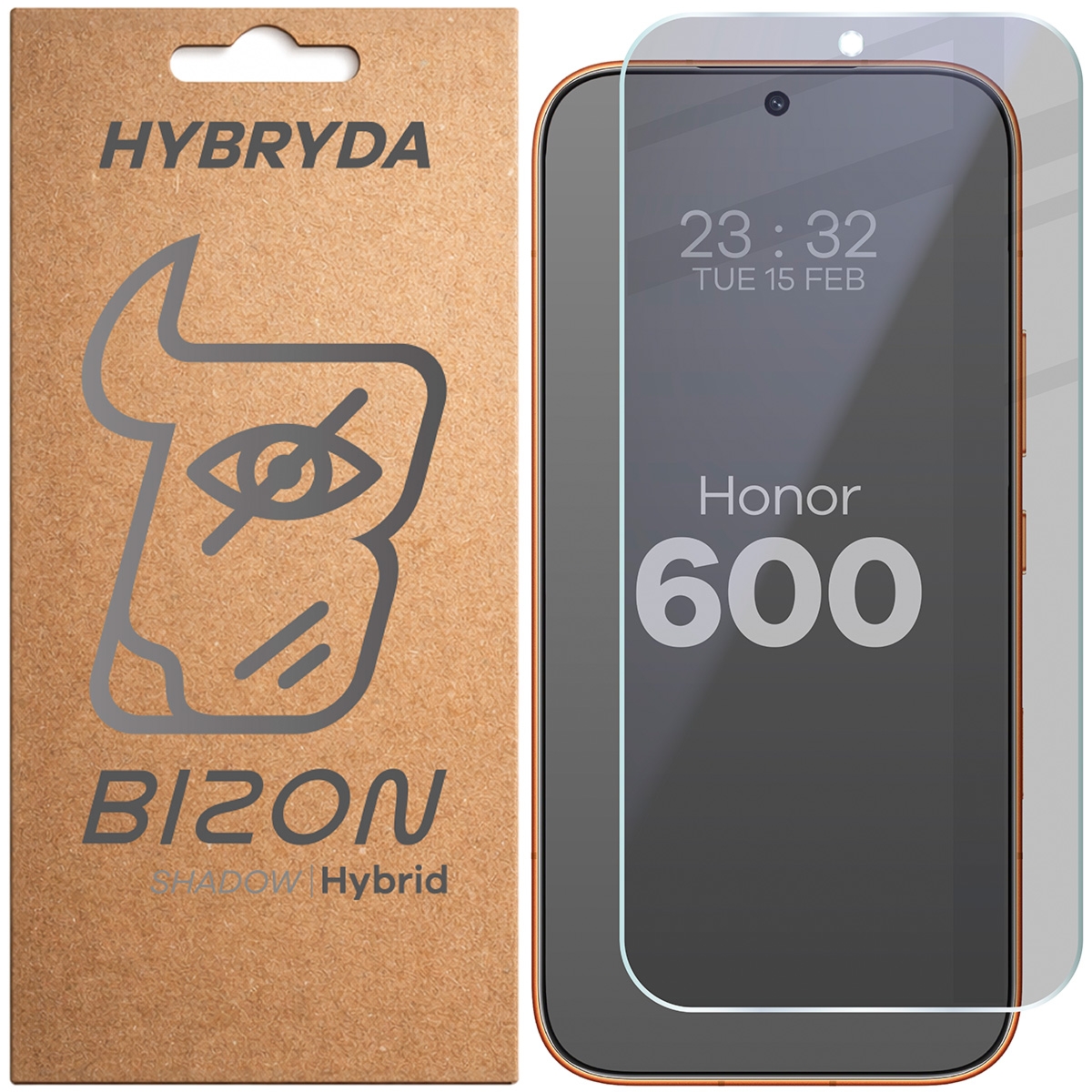 Prywatyzujące szkło hybrydowe Bizon Hybrid Shadow do Honor 600 5G, matowe