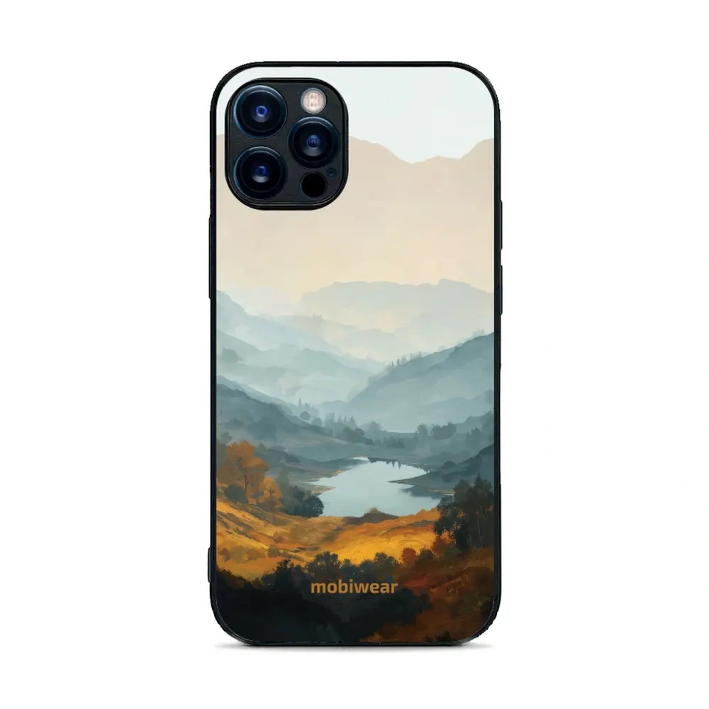 Etui ochronne do iPhone 12 Pro, Mobiwear Glossy Case, jezioro w dolinie
