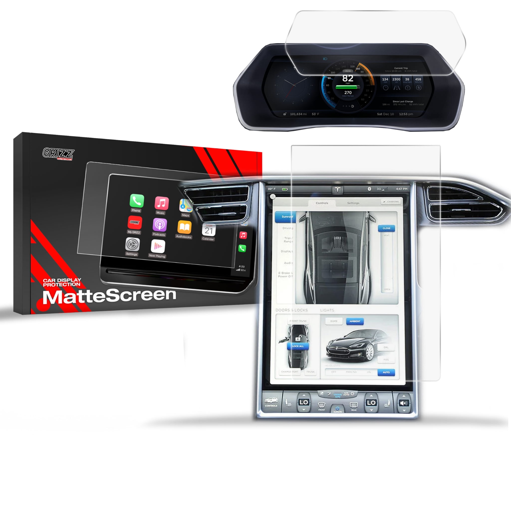 OUTLET: Folia matowa 2w1 Grizz Protector do Tesla Model X (2016-2021)