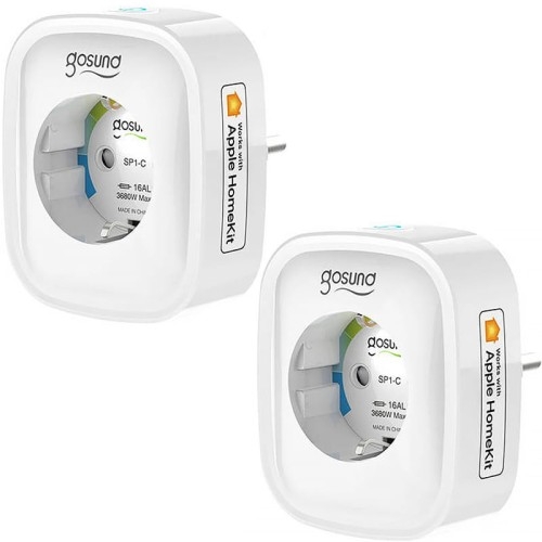 Image of OUTLET: Inteligentne gniazdko Gosund SP1-H Wi-Fi 2,4 GHz Apple HomeKit Schuko 2-Pack, białe