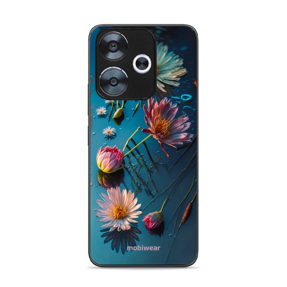 Etui ochronne do Xiaomi Redmi 13 4G, Mobiwear Glossy Case, niebiesko-kwieciste