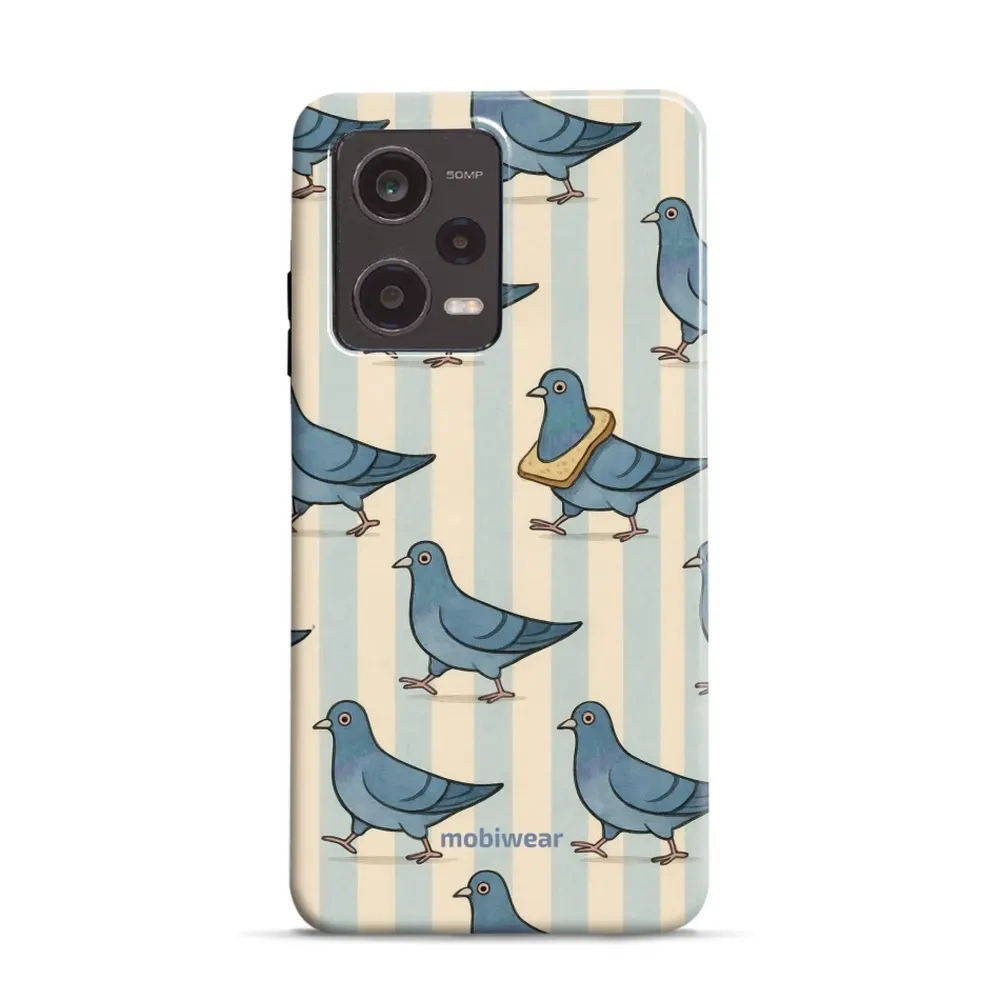 Etui ochronne do Xiaomi Redmi Note 12 Pro 5G, Mobiwear Elite Pro, błękitne gołębie