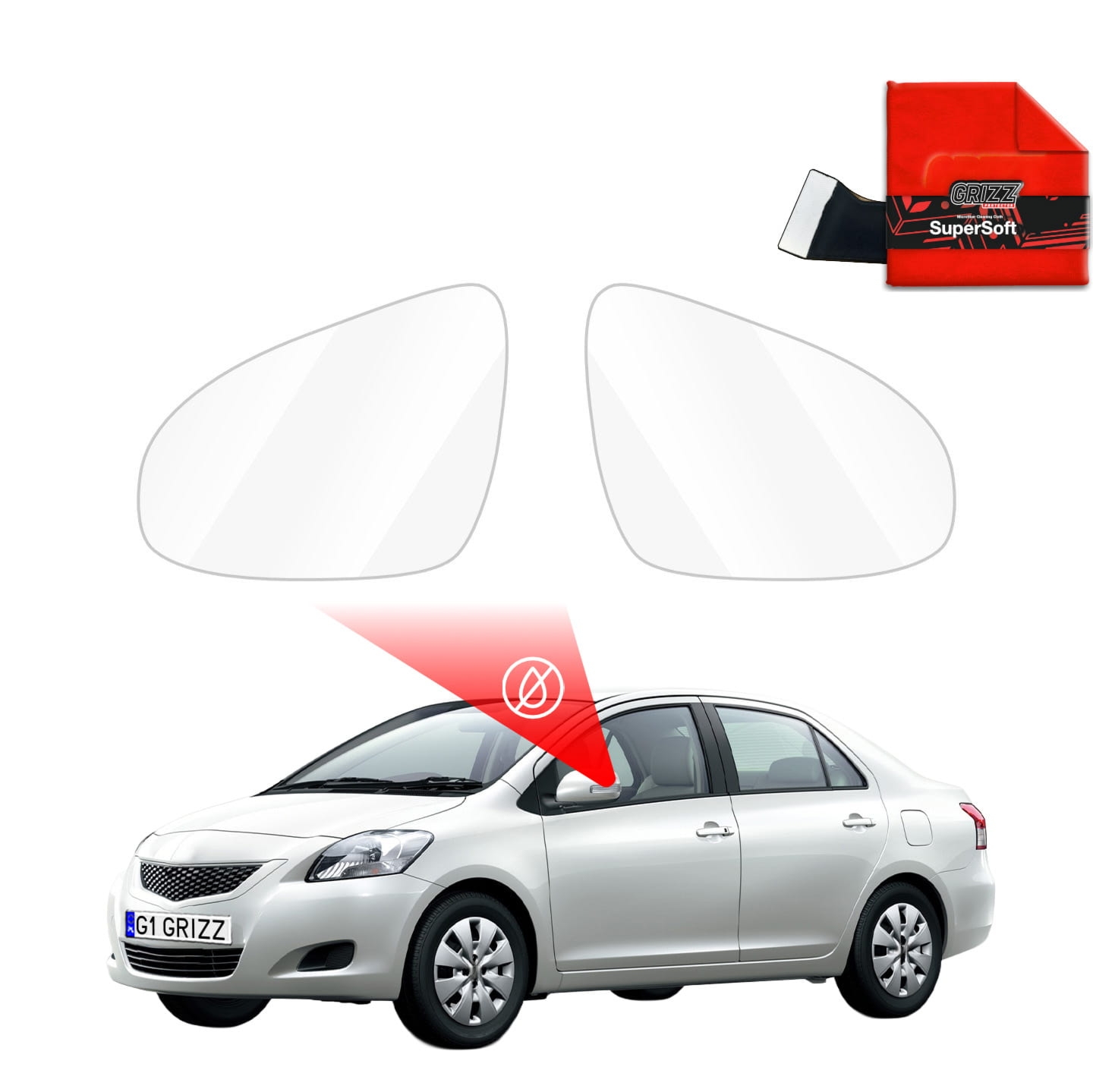 Folia przeciwdeszczowa Grizz Protector na lusterka do Toyota Belta (2008-2012)