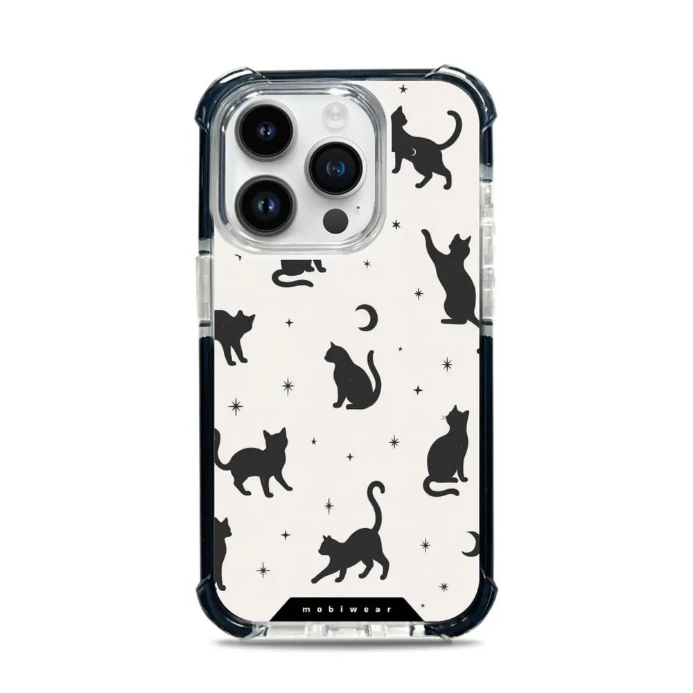 Etui ochronne do iPhone 14 Pro do MagSafe, Mobiwear Elite Bumper, kocia noc