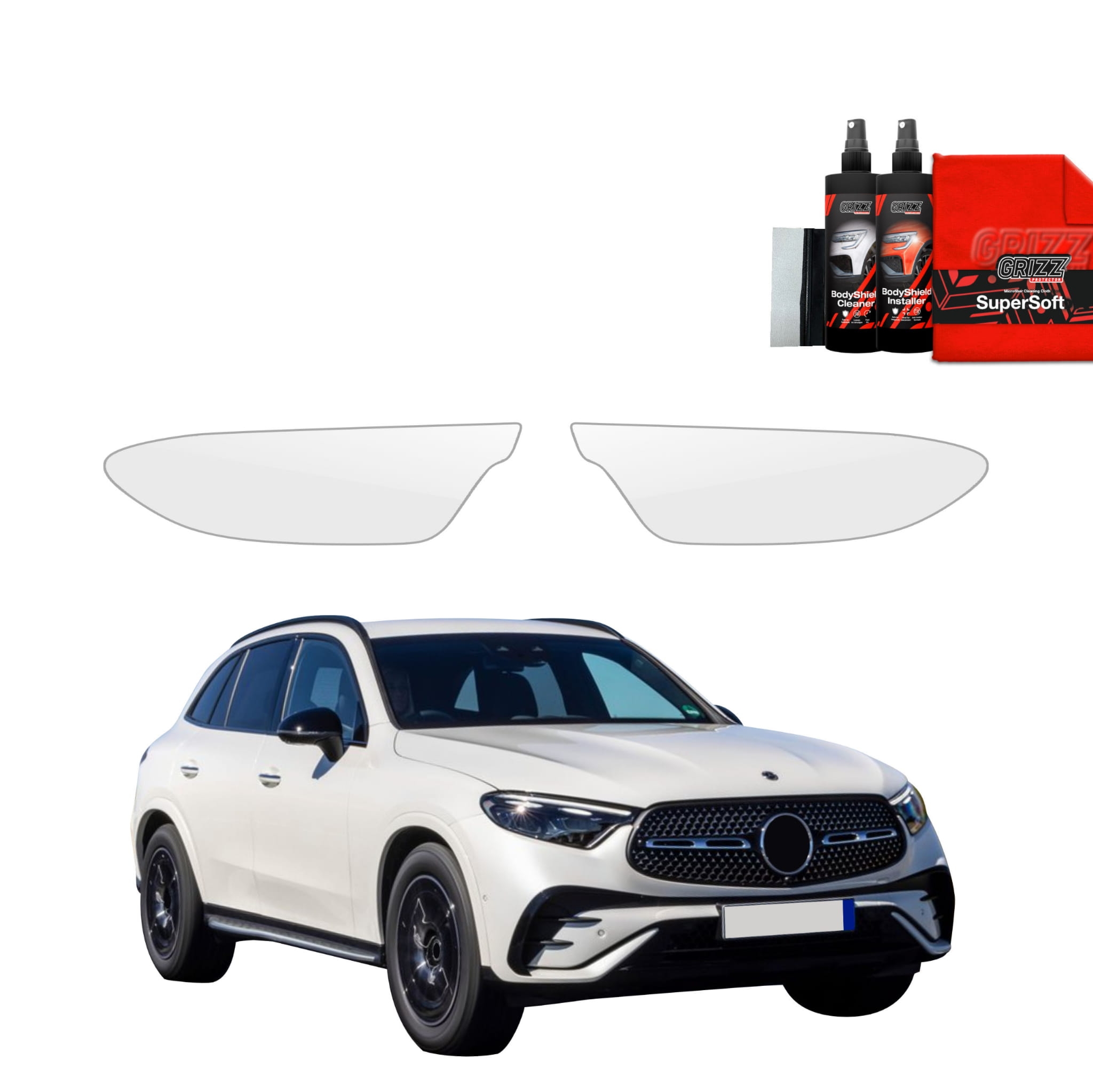 2w1 Folia ochronna Grizz Protector na lampy do Mercedes-Benz GLC C254 (2023-2026)