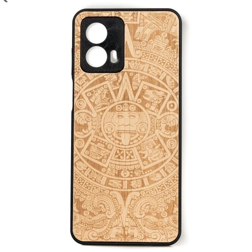 Image of Drewniane etui Bewood do Motorola G53 5G KALENDARZ AZTECKI ANIEGRE