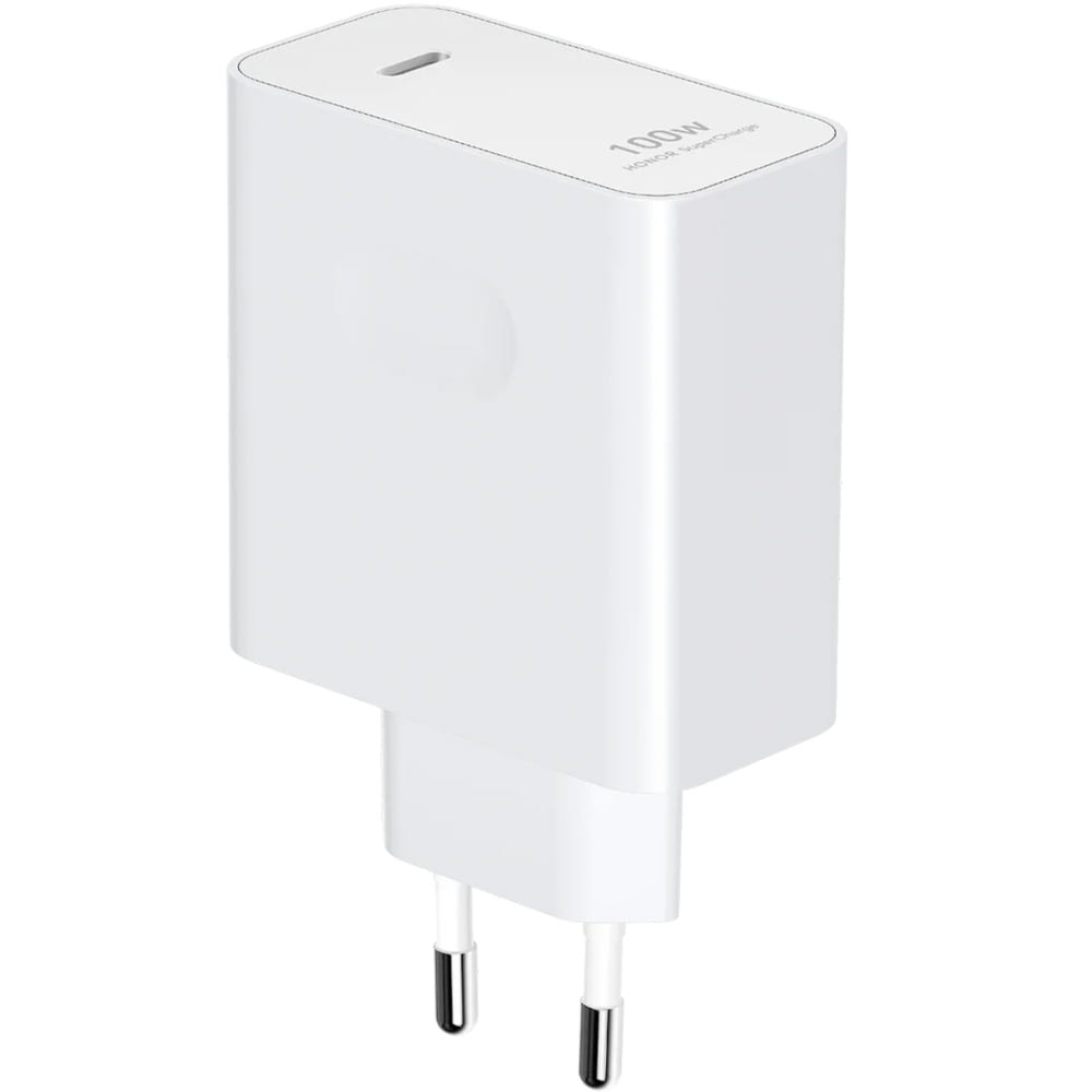 Ładowarka sieciowa GaN USB-C 100W, Honor Super Charge Slim, biała