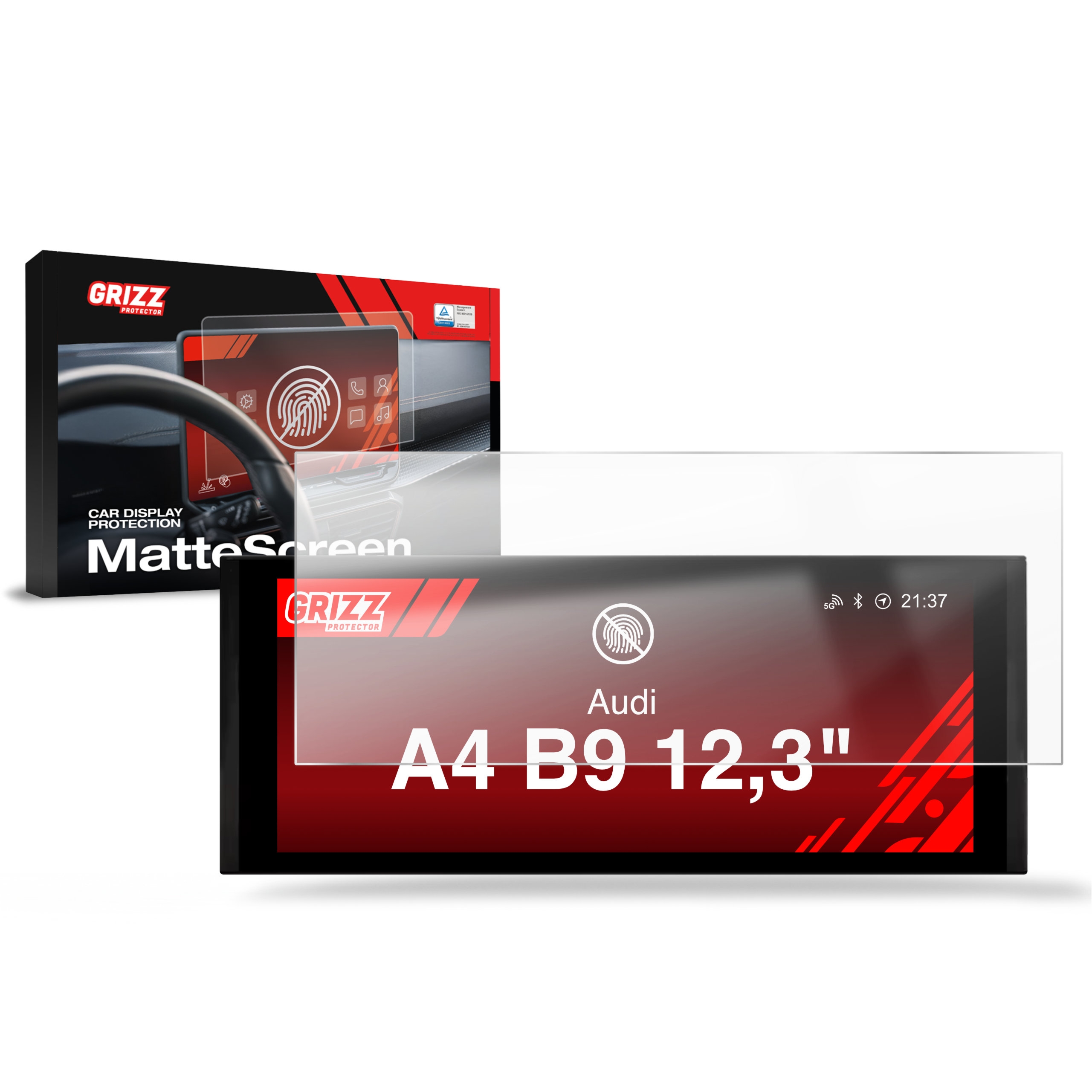 Folia matowa Grizz Protector do Audi A4 B9 Android Radio 12,3″ (2016-2024)
