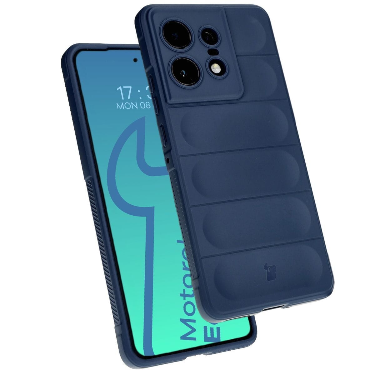 Pancerne etui Bizon Case Tur do Motorola Edge 50 Pro, granatowe