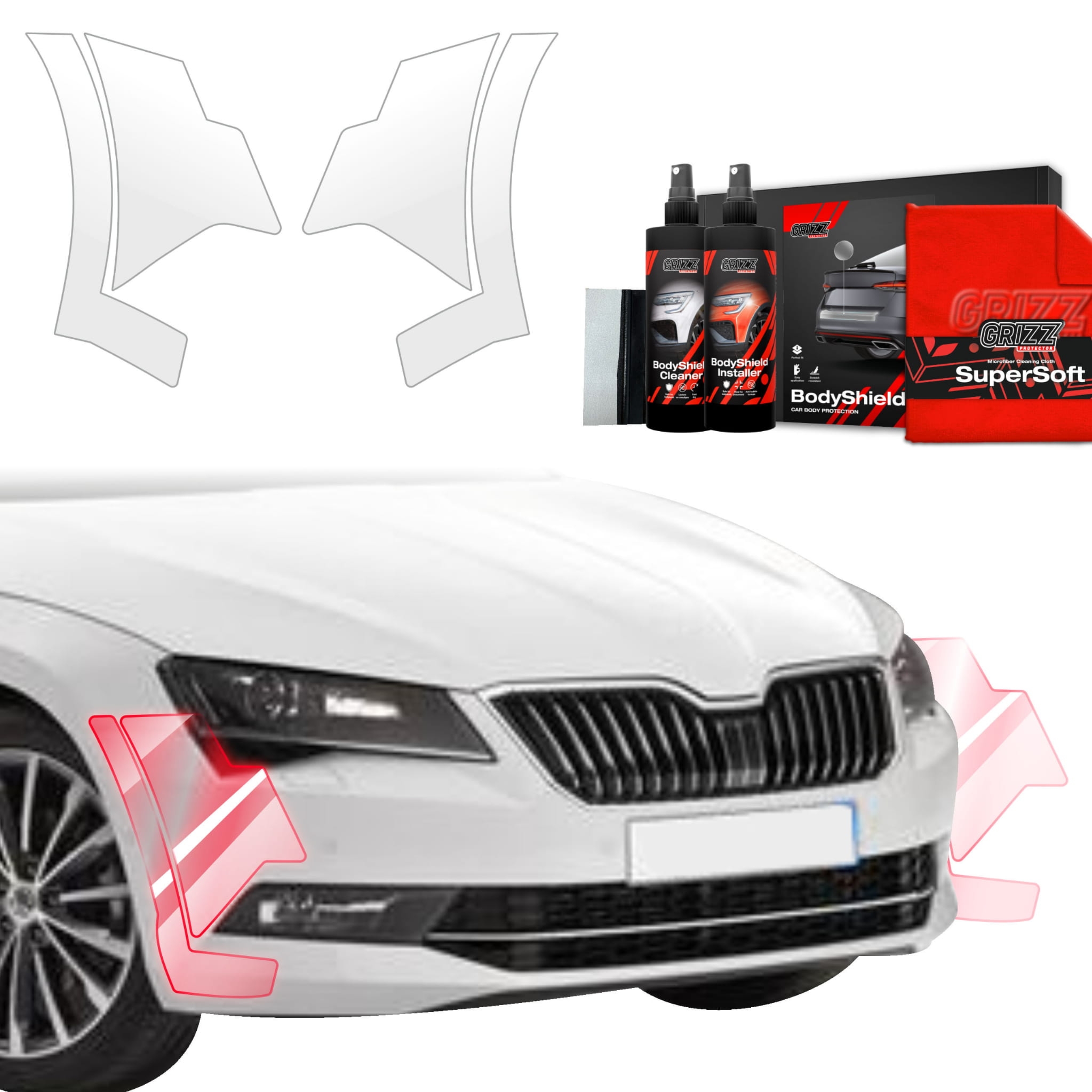4w1 Folia ochronna na zderzak Grizz Protector do Skoda Superb 3 Combi (2015-2019)