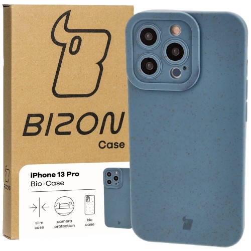 Image of Ekologiczne etui Bizon Bio-Case do iPhone 13 Pro, niebieskie