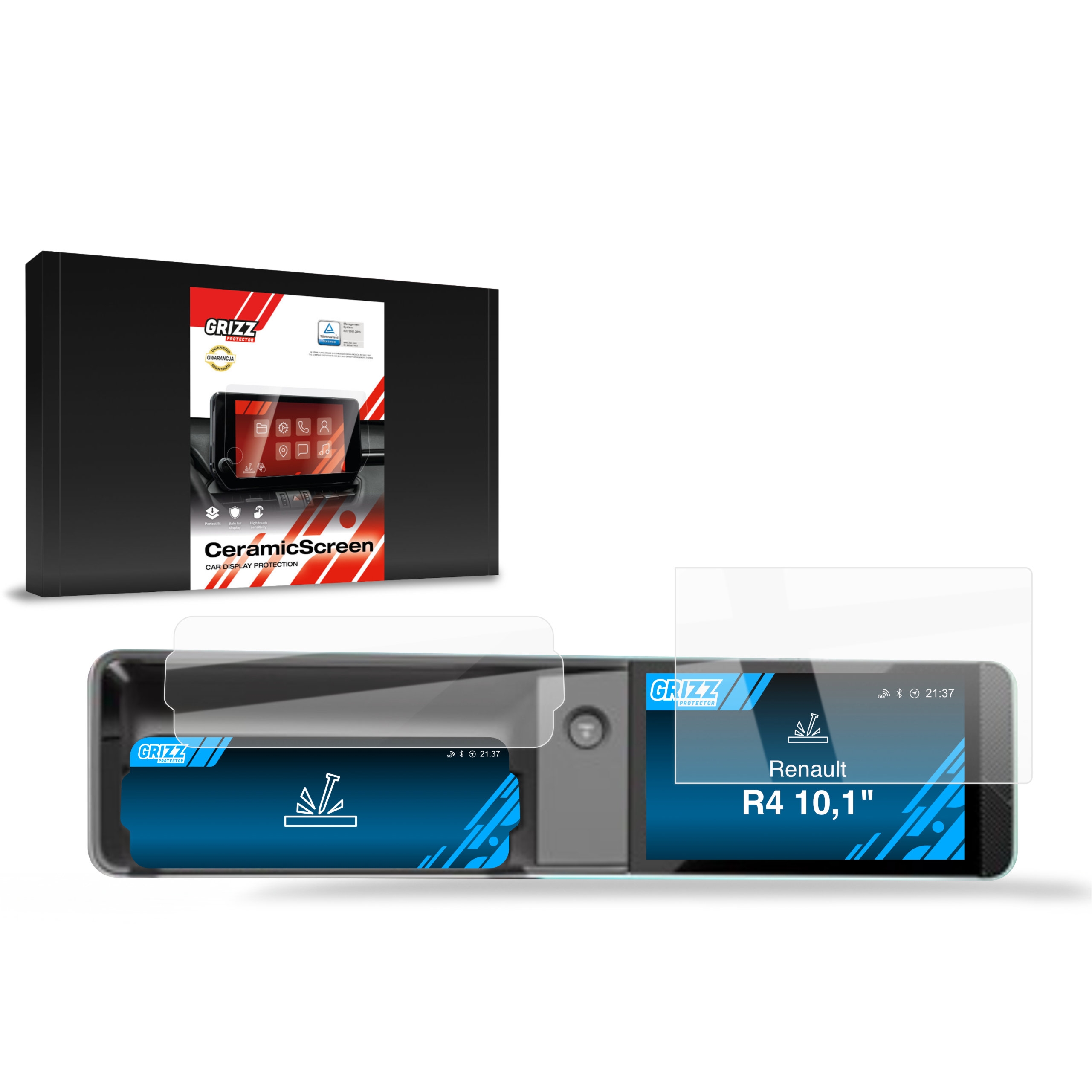 2w1 Folia ceramiczna Grizz Protector do Renault R4 E-Tech Electric 10,1″ (2026)