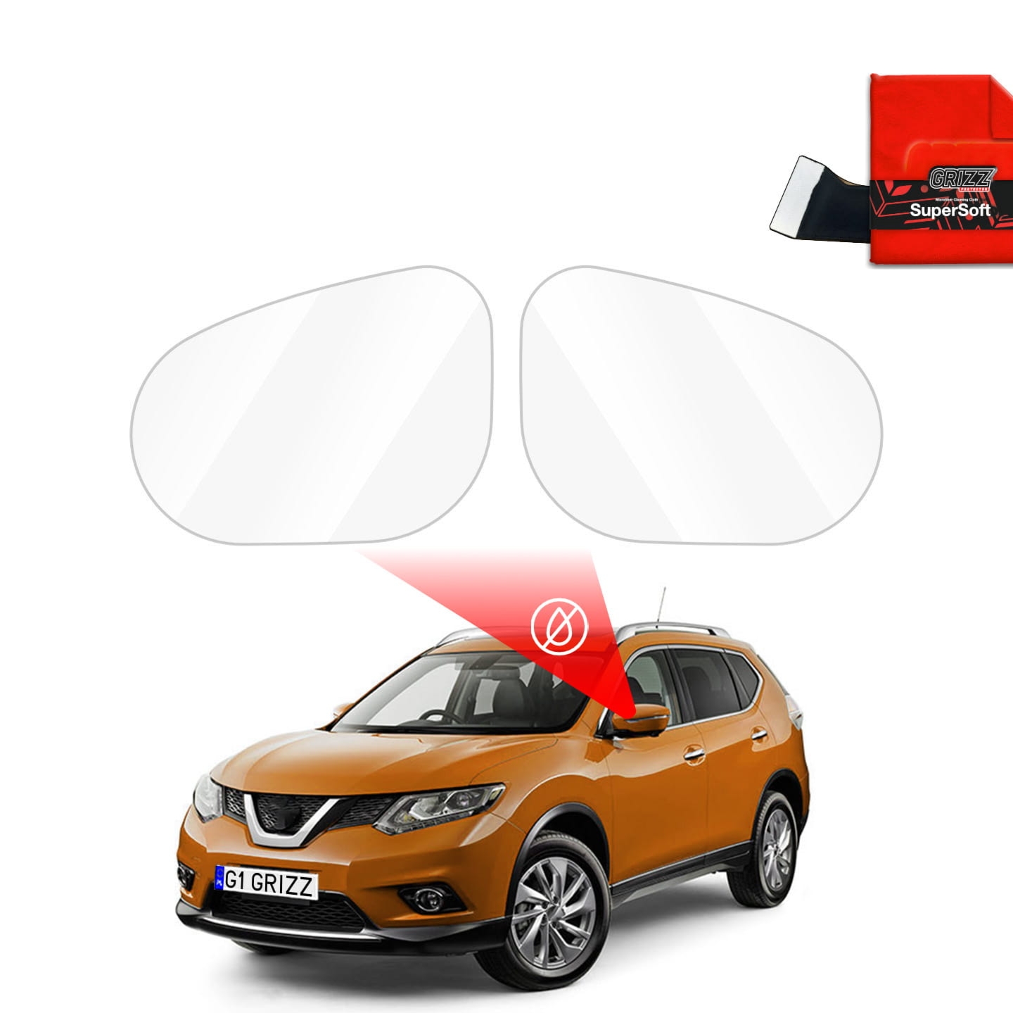 Folia przeciwdeszczowa Grizz Protector na lusterka do Nissan X-Trail (2014-2019)