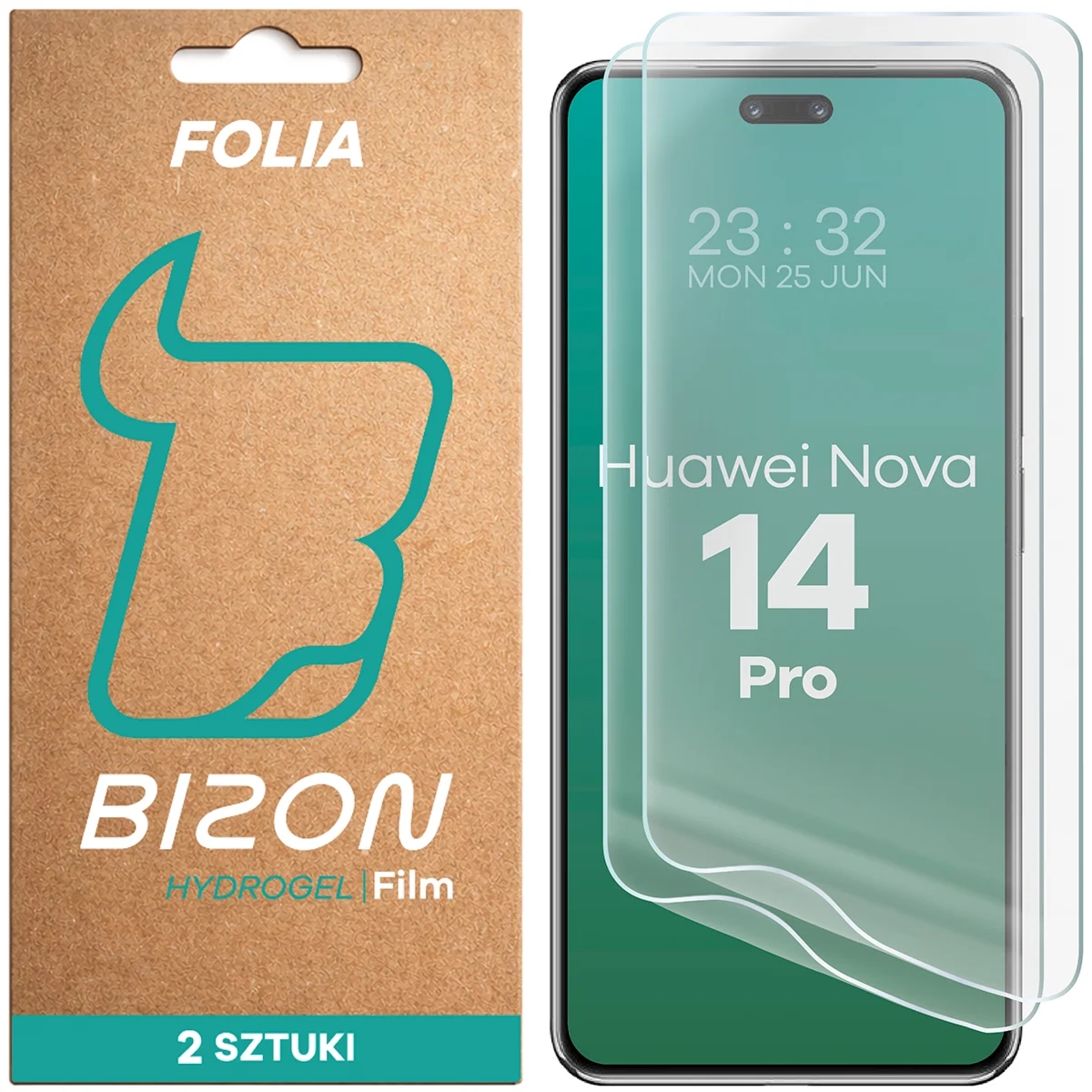 Folia hydrożelowa na ekran Bizon Film Hydrogel Front Duo do Huawei nova 14 Pro, 2 sztuki