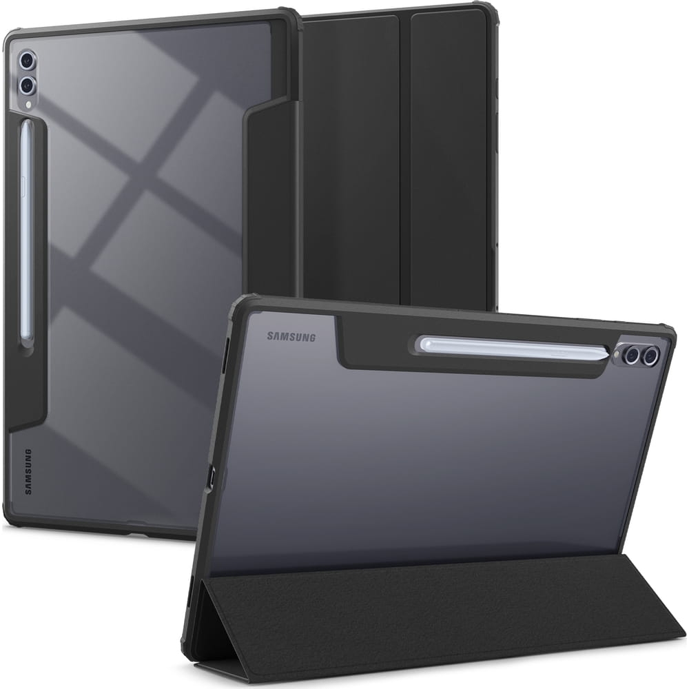 Image of Etui Spigen Ultra Hybrid Pro do Galaxy Tab S10 Ultra / S9 Ultra / S8 Ultra, czarno-przezroczyste