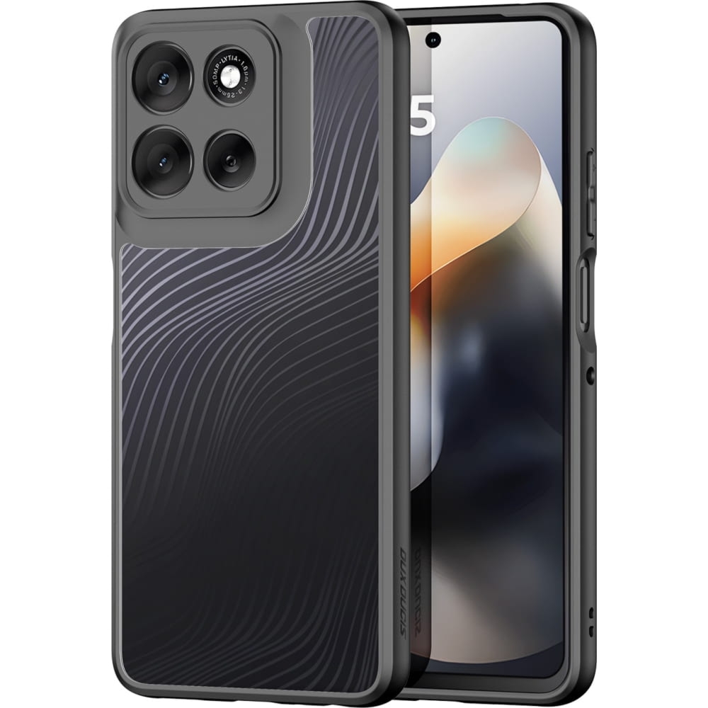 Etui Dux Ducis AIMO do Motorola Moto G56, czarno-przezroczyste