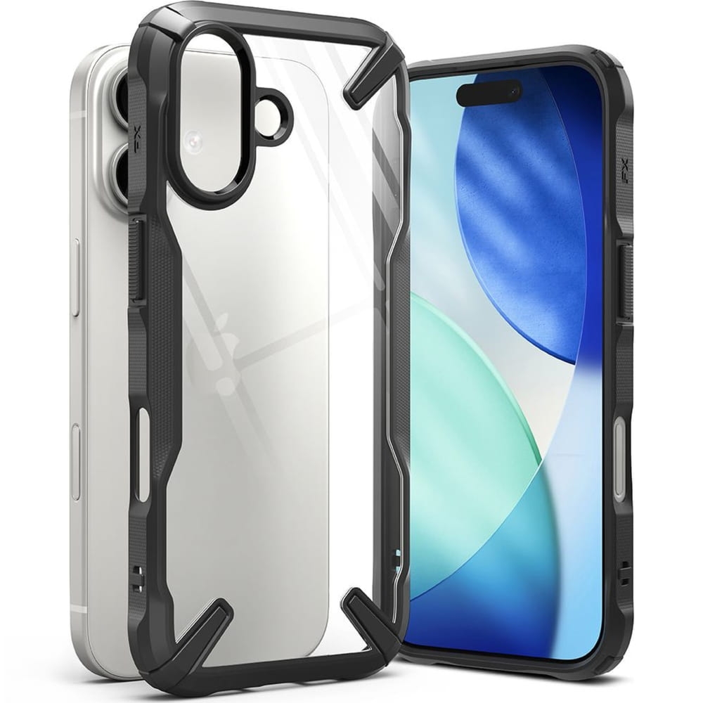 Etui Ringke Fusion X do iPhone 17, przezroczyste z czarną ramką