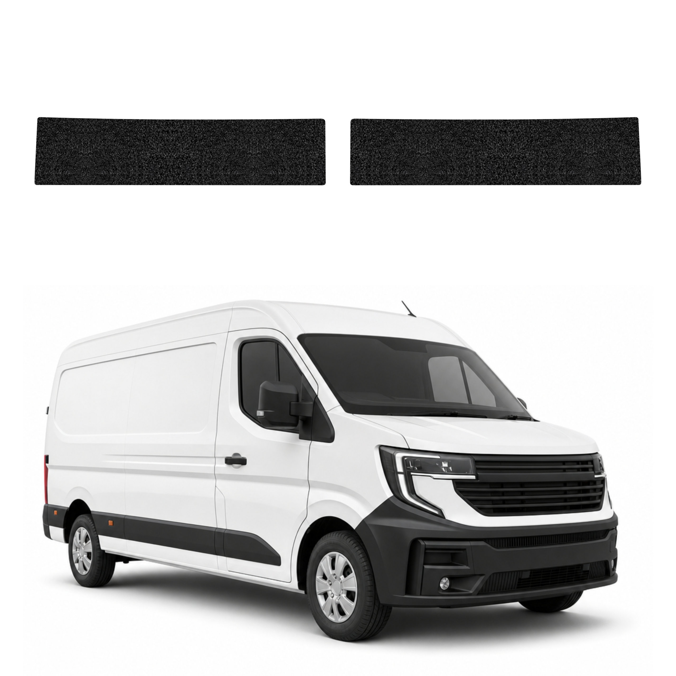 2w1 Czarna powłoka techniczna Grizz Protector na progi Renault Master 4 E-Tech (2024-2026)