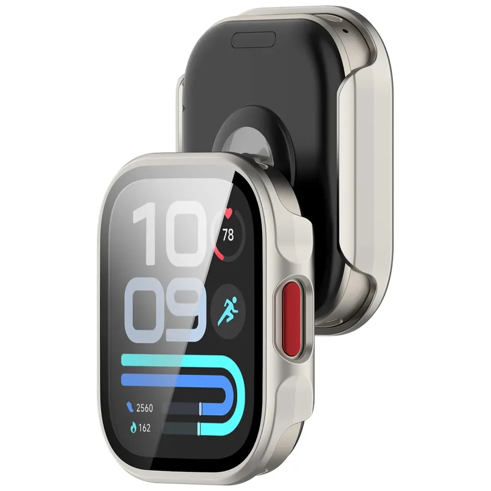 Etui ze szkłem do zegarka Bizon Case Watch Adamo do Xiaomi Redmi Watch 6 Lite, satynowo-szampańskie
