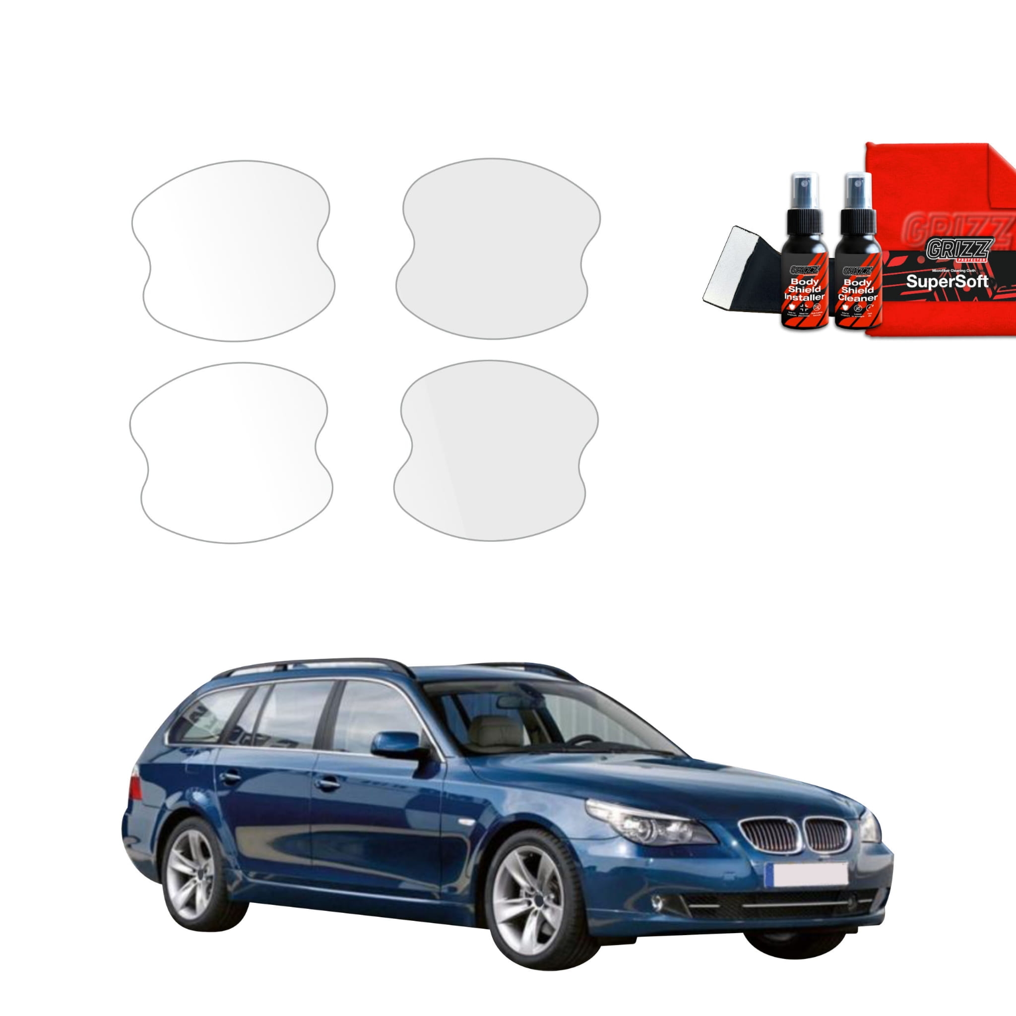 4w1 Folia ochronna pod klamki Grizz Protector do BMW 5 E61 Kombi LCI (2007-2010)