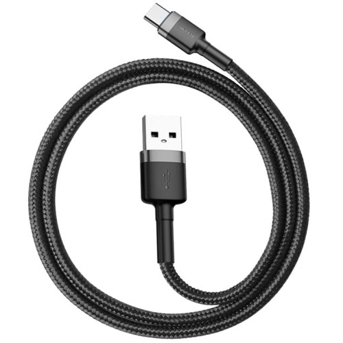 Image of Kabel Baseus Cafule 3A USB-A do USB-C 0,5m, czarno-szary