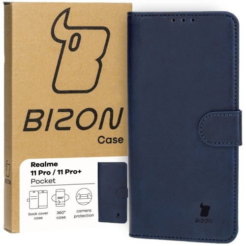 Image of Etui Bizon Case Pocket do Realme 11 Pro / 11 Pro +, granatowe