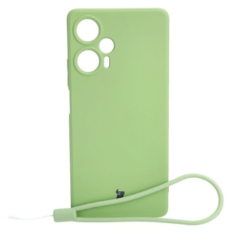 Image of Etui Bizon Case Silicone Sq do Xiaomi Poco F5, jasnozielone