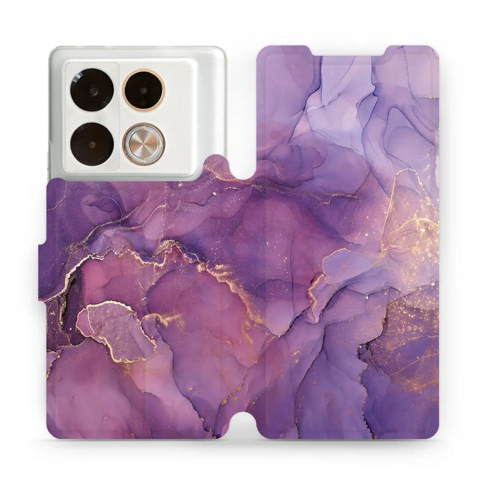 Image of Etui z klapką do Infinix Note 40 Pro, Mobiwear Book, fioletowe