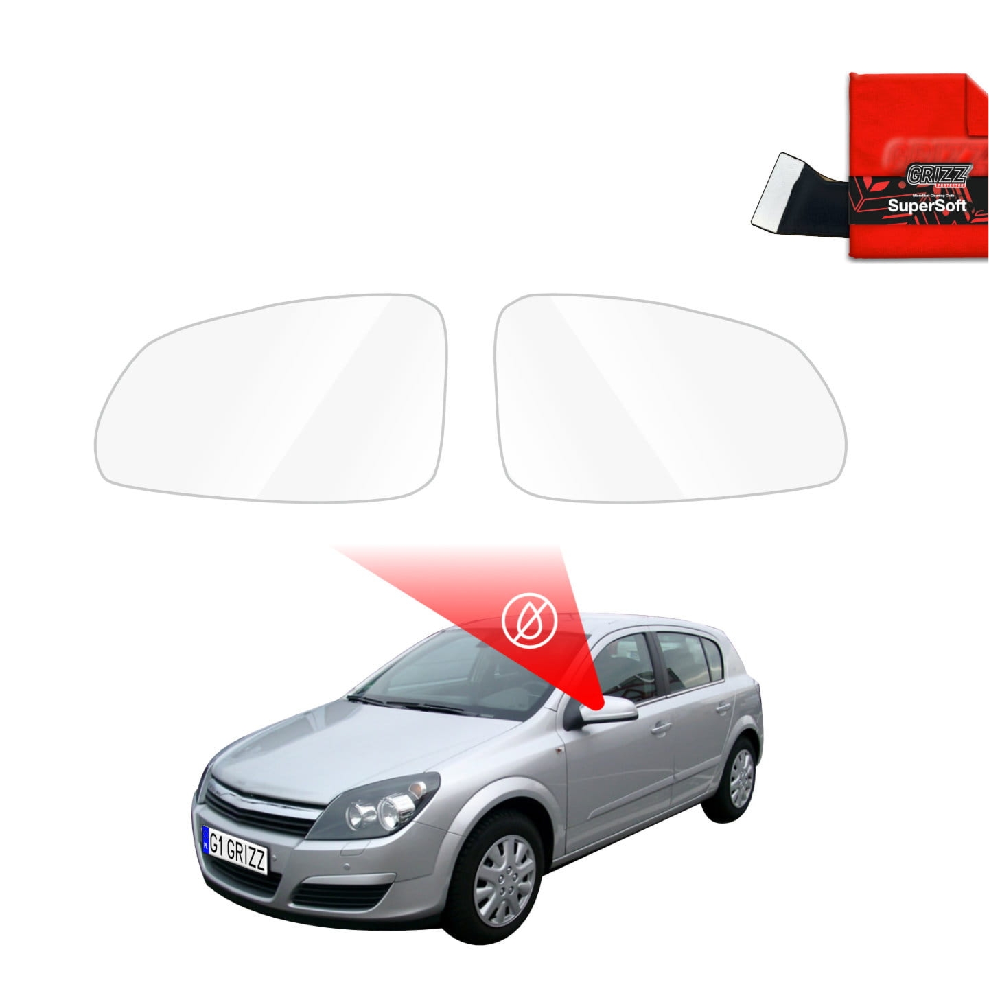 Folia przeciwdeszczowa Grizz Protector na lusterka do Opel Astra H Hatchback 5D (2004-2014)