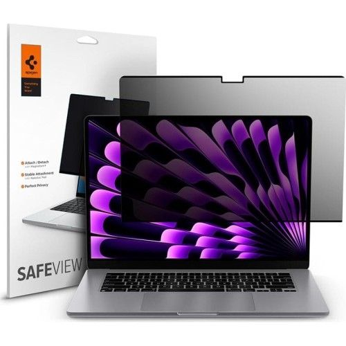 Image of OUTLET: Folia prywatyzująca Spigen SafeView Privacy Filter do MacBook Air 15.3" M3/M2