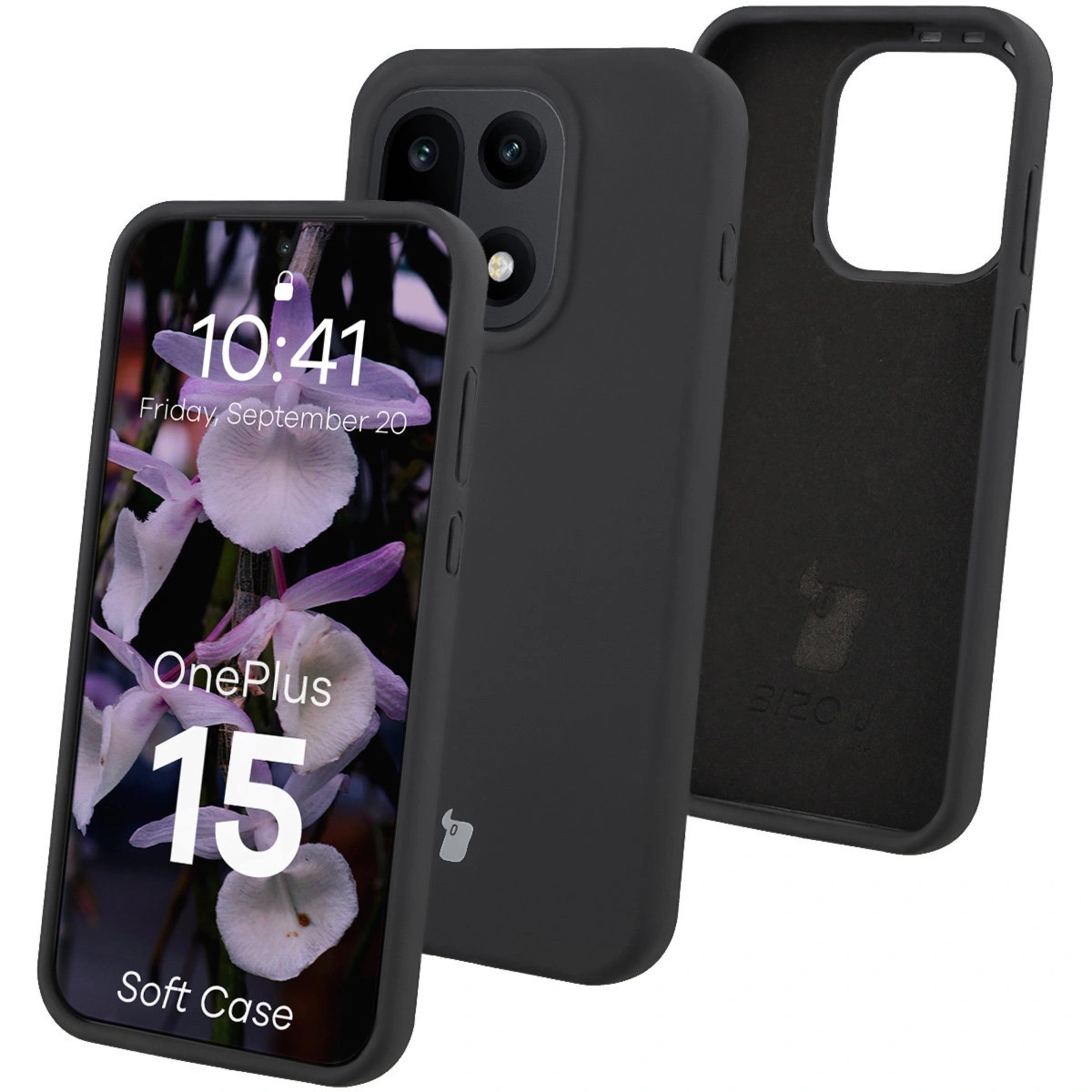 Silikonowe etui Bizon Soft Case do OnePlus 15, czarne