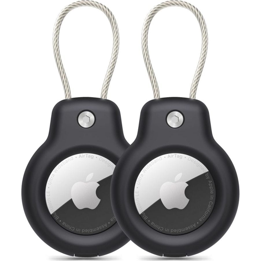 Etui / brelok Tech-Protect Rough Vein do Apple AirTag, 2 sztuki, czarne