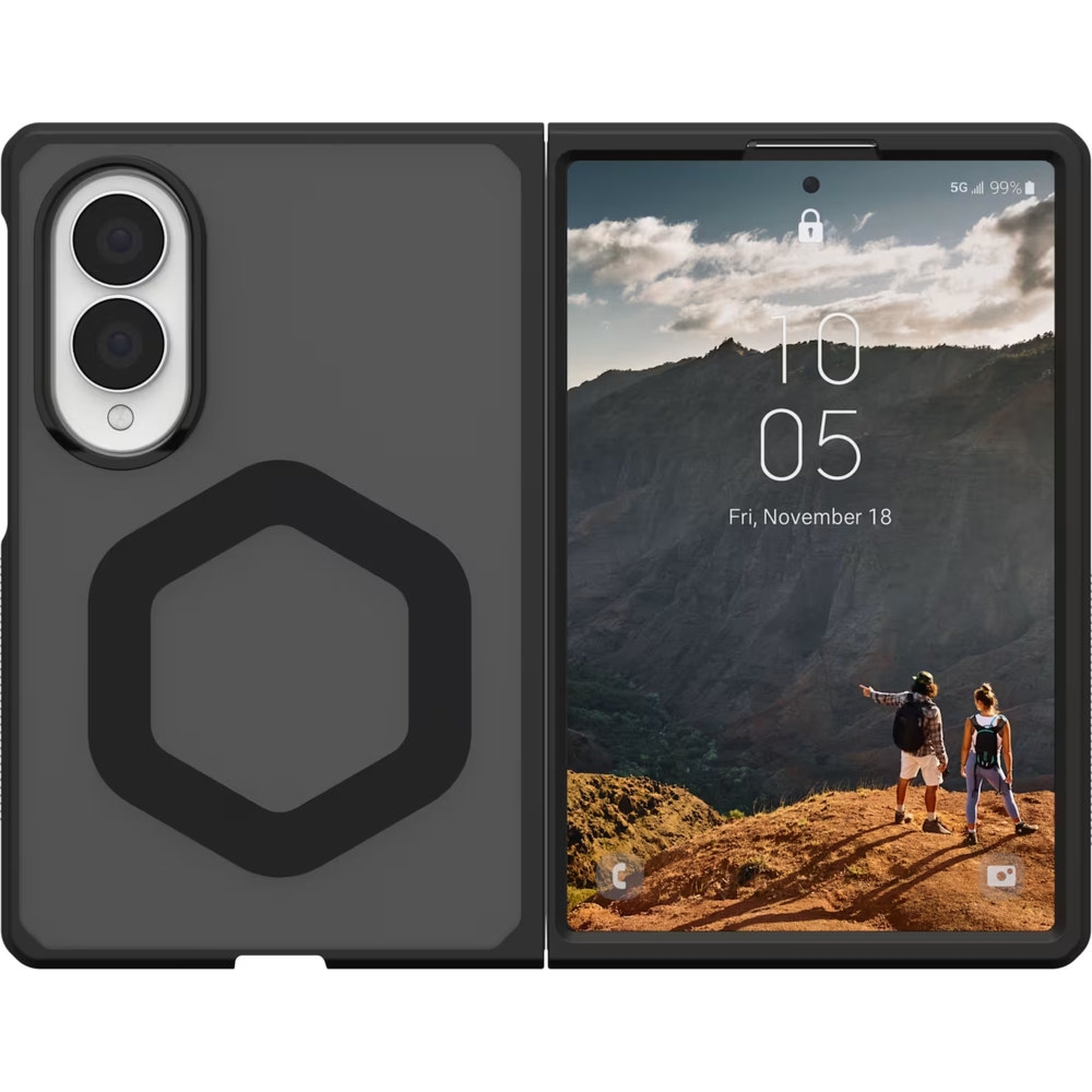 Etui UAG Mouve do MagSafe do Galaxy Z Fold8, przydymione z czarną ramką