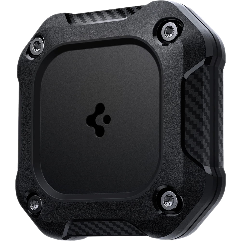 Etui pancerne, wodoszczelne IPX8 do Apple AirTag, Spigen Tough Armor, czarne